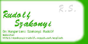 rudolf szakonyi business card